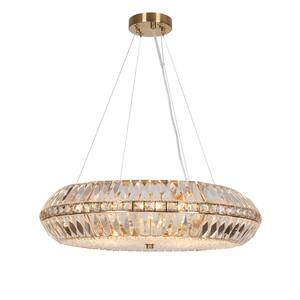 Peathlitberry 10-Light Plating Brass Crystal Chandelier with No Bulb Included
