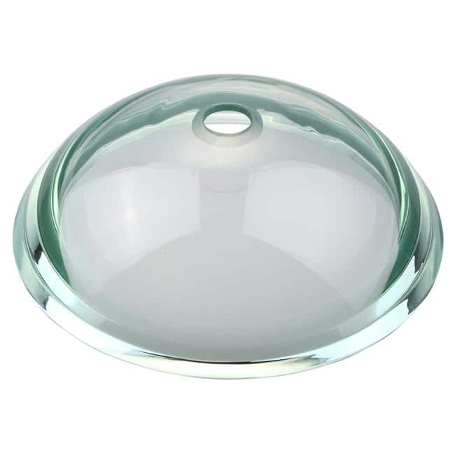 Clear Glass Round Vessel Sink with Chrome Pop-Up Drain
