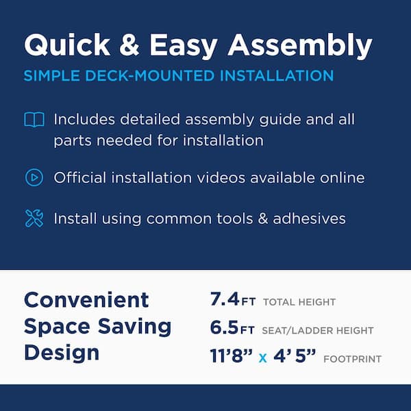 Typhoon Gray Granite Left Curve Pool Slide