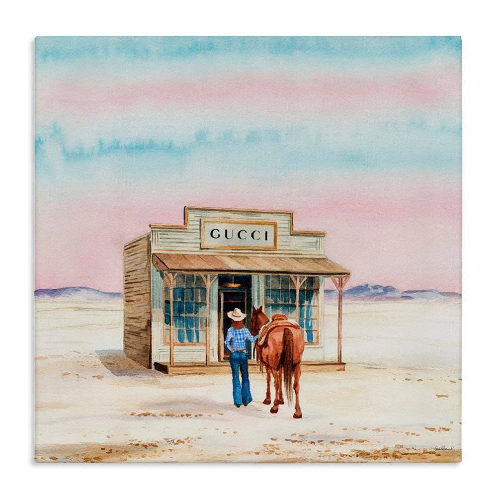 Glam Cowgirl at Desert Shop by Amanda Greenwood Unframed Nature Graphic Art Print 30 in. x 30 in. price history on PriceWatchPro