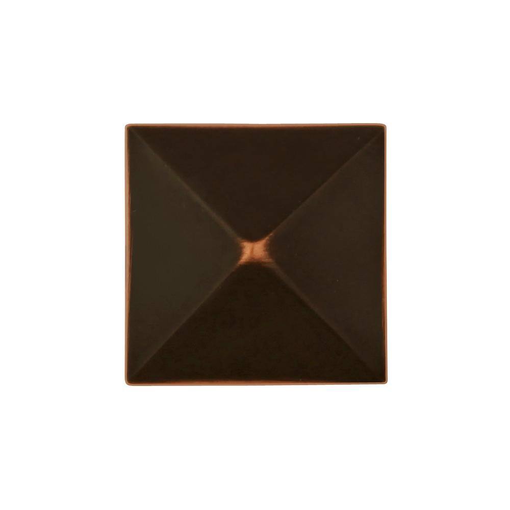 Modern Square Oil-Rubbed Bronze Cabinet Knob with Mounting Hardware