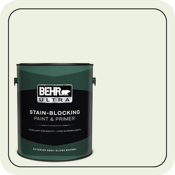 BEHR ULTRA 1 gal. #M360-1 Glisten Green Semi-Gloss Enamel Exterior Paint & Primer