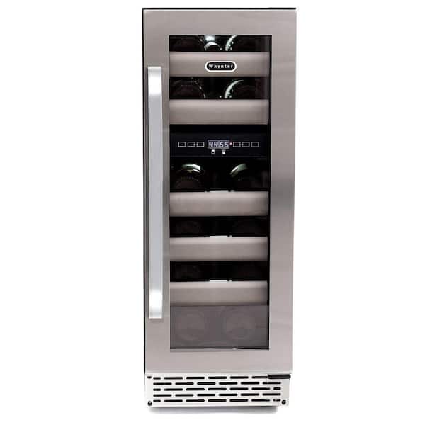 Whynter Elite 17-Bottle Seamless Stainless Steel Door Dual Zone Built-In Wine Refrigerator