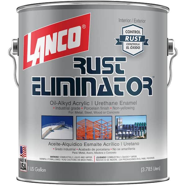 Lanco Rust Eliminator 1 Gal. Alkyd/Acrylic Black Interior/Exterior Rust-Inhibiting Enamel