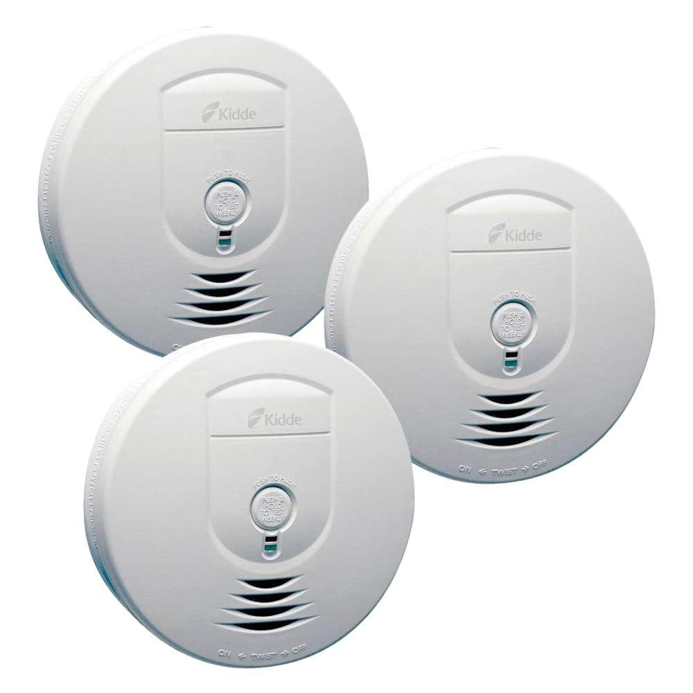 Kidde Battery Operated Smoke Detector With Ionization Sensor And Wire Free Interconnect 3 Pack Rf Sm Dc The Home Depot