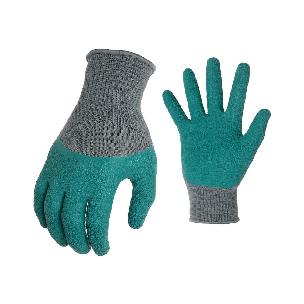 EZ Grip Lined Garden Gloves, Textured Rubber Coating, Women's S