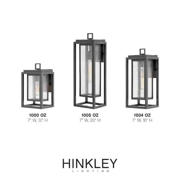HINKLEY - Hinkley Republic Large Outdoor Wall Mount Lantern, Oil-Rubbed Bronze
