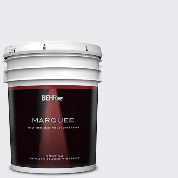 BEHR MARQUEE 5 gal. #650E-1 Lace Cap Flat Exterior Paint & Primer