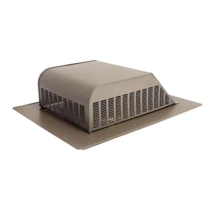 50 sq. in. NFA Aluminum Slant-Back Roof Louver Static Vent in Weatherwood (Sold in Carton of 6 only)