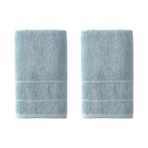 Island Retreat 2-Piece Turquoise Cotton Hand Towel Set
