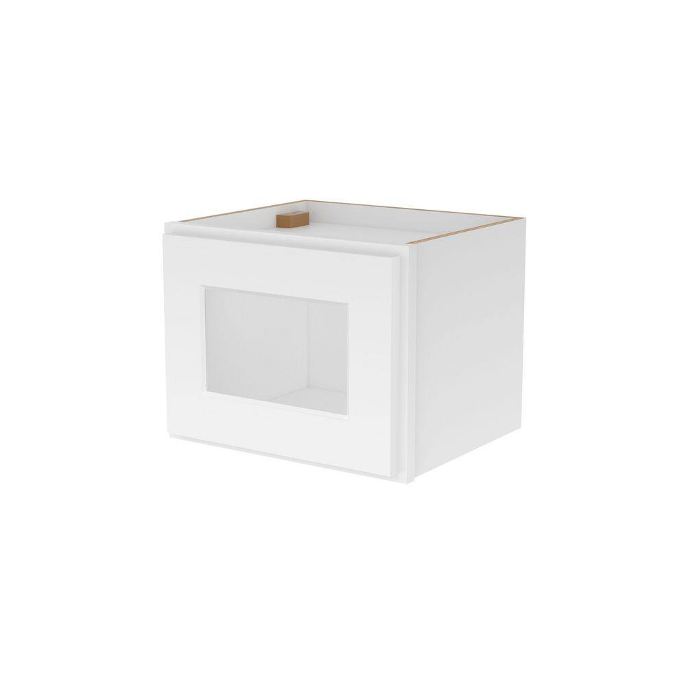 15 in. W x 12 in. H x 12 in. D Ready to Assemble Plywood Wall Kitchen Cabinet in Painted White, Glass Not Included price history on PriceWatchPro