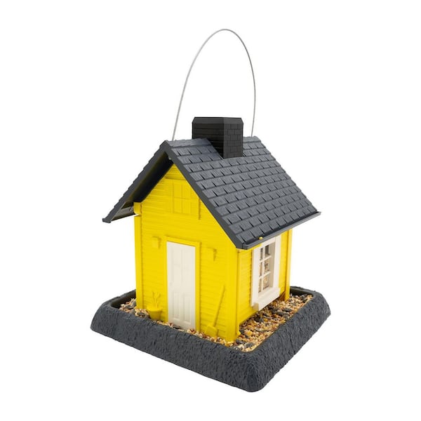 Fiesta Yellow Cottage Plastic Birdfeeder