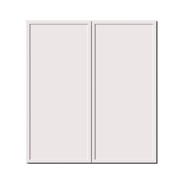 33 in. W x 12 in. D x 36 in. H RTA Solid Wood Wall Kitchen Cabinet in Snow White Full Overlay Design