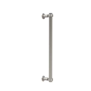 Contemporary 18 in. Back to Back Shower Door Pull in Satin Nickel