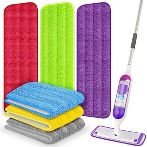 13 in. to 15 in. Reusable Multiple Colors Mop Pads Compatible with Swiffer PowerMop (6-Pack)