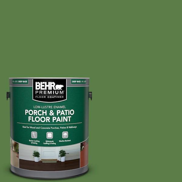BEHR PREMIUM 1 gal. #S-H-430 Mossy Green Low-Lustre Enamel Interior/Exterior Porch and Patio Floor Paint