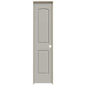 18 in. x 80 in. Caiman 2 Panel Left-Hand Hollow Core Vanilla Paint Molded Composite Single Prehung Interior Door