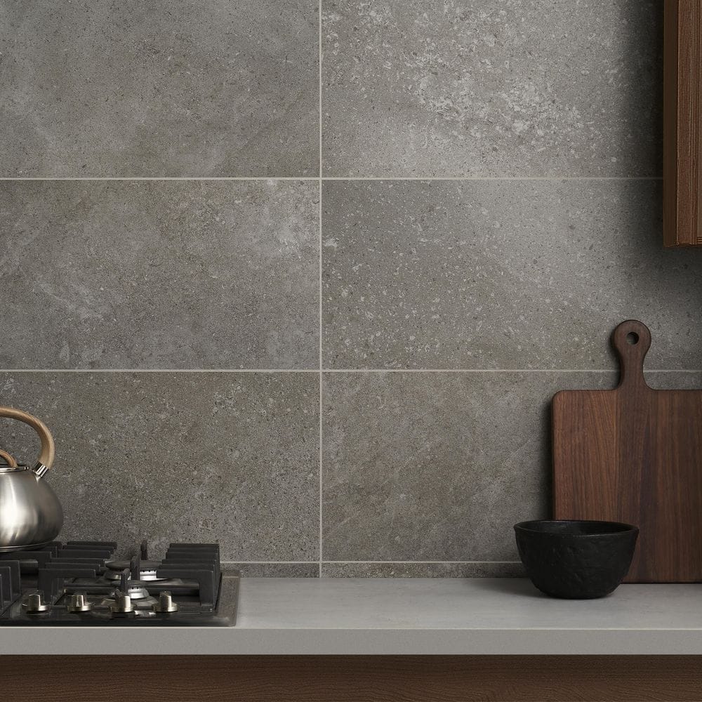 Iris Dark Gray Matte Porcelain Large Format Floor and Wall Tile