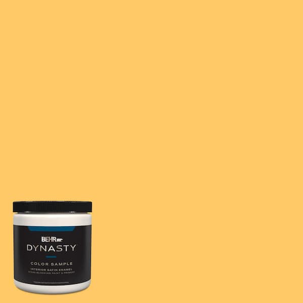 BEHR DYNASTY 8 oz. #P270-5 Fuzzy Duckling Satin Enamel Stain-Blocking Interior/Exterior Paint and Primer Sample