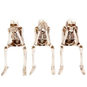 8.1 in. H 3 Skeleton Shelf Sitters Halloween Figurines