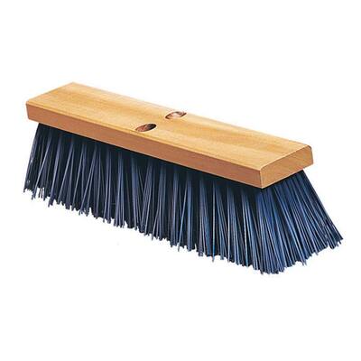 16 in. Blue Polypropylene Heavy-Weight Street Sweep (Head-Only) (6-Pack)