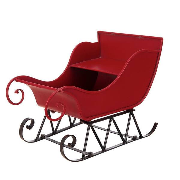 14.5 in. D x 10 in. W x 11 in. H Iron Red Distressed Small