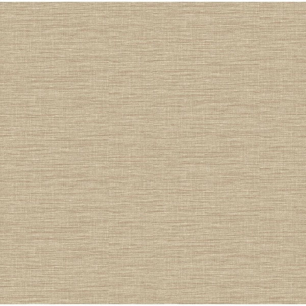 A-Street Prints Lela Wheat Faux Linen Wallpaper