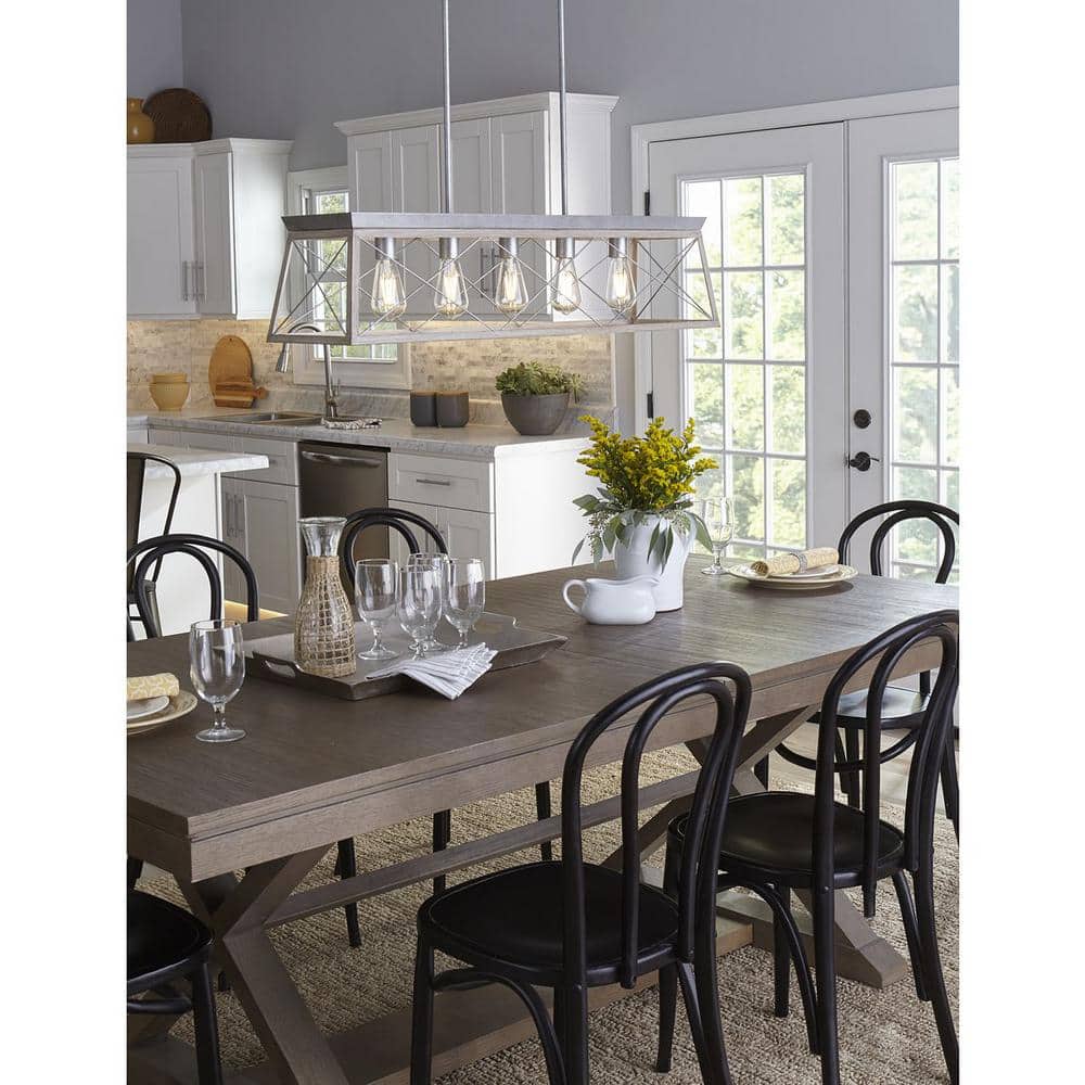 Briarwood Collection 5-Light Bleached Oak Farmhouse Linear Island Chandelier Light price history on PriceWatchPro