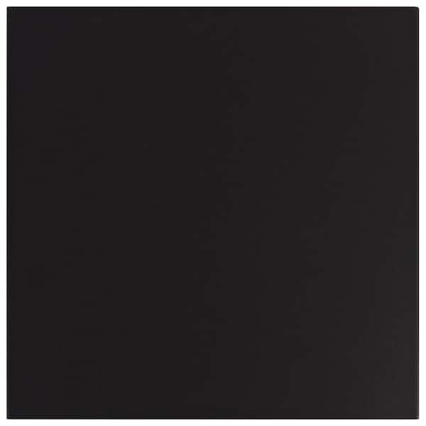 Merola Tile Textile Basic Black 8-5/8 in. x 9-7/8 in. Porcelain Floor and Wall Take Home Tile Sample