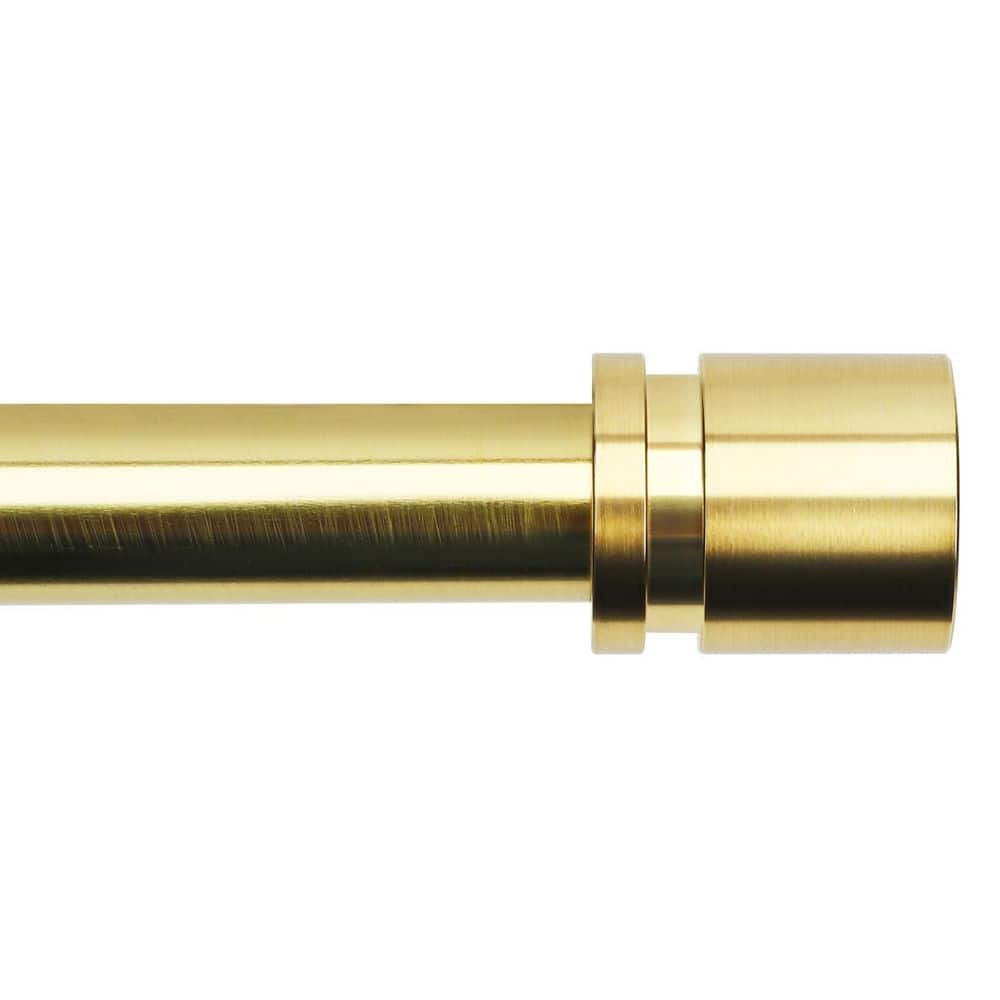 16 to 144 in. Adjustable Length 1 in. Dia Window Curtain Rod with Aluminium End Cap, Gold price history on PriceWatchPro
