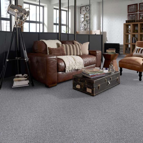 Dreamcatcher - Dolphin - Gray 12 ft. Wide x Cut to Length 24 oz. Polyester Texture Carpet