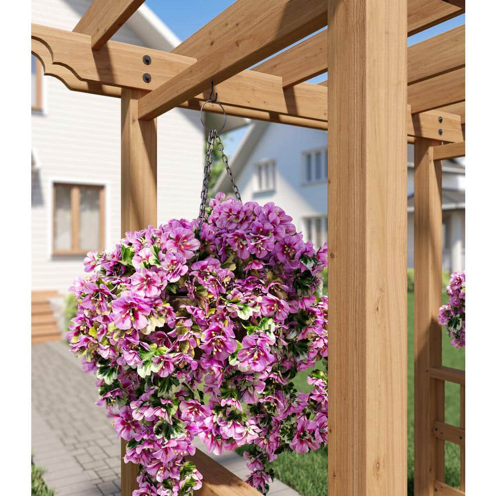 Springwood Golden Brown Cedar Wood Arbor with Flat Roof