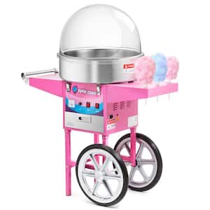 950 W Pink Cotton Candy Cart and Shield