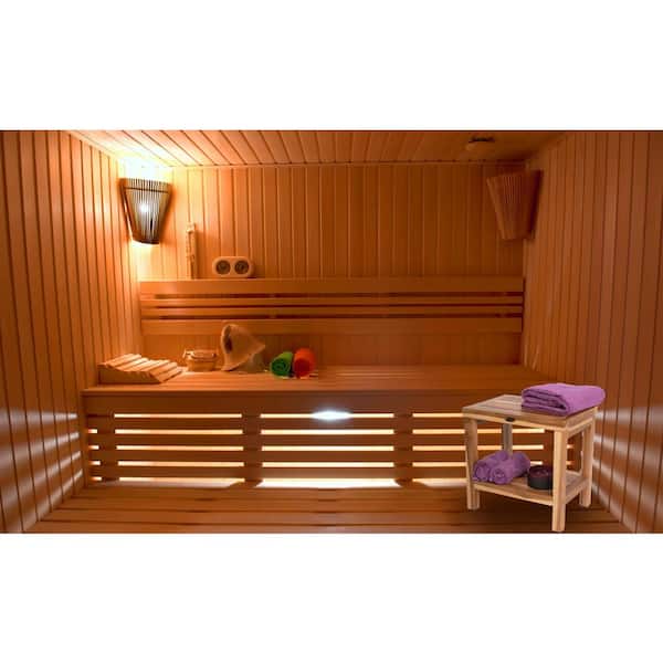 Zen 18H Acacia Wood Corner 2 Tier Shower Shelf & Shaving Stand