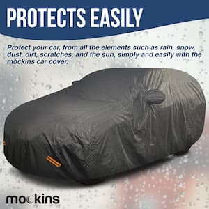 190 in. x 75 in. x 72 in. Heavy-Duty Waterproof Car Cover - Thick 250g PVC Cotton Lined - Medium SUV Cover
