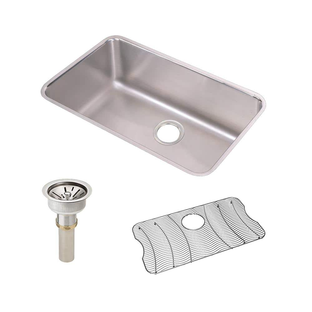 Reviews For Elkay Lustertone 31in. Undermount 1 Bowl 18 Gauge Stainless ...