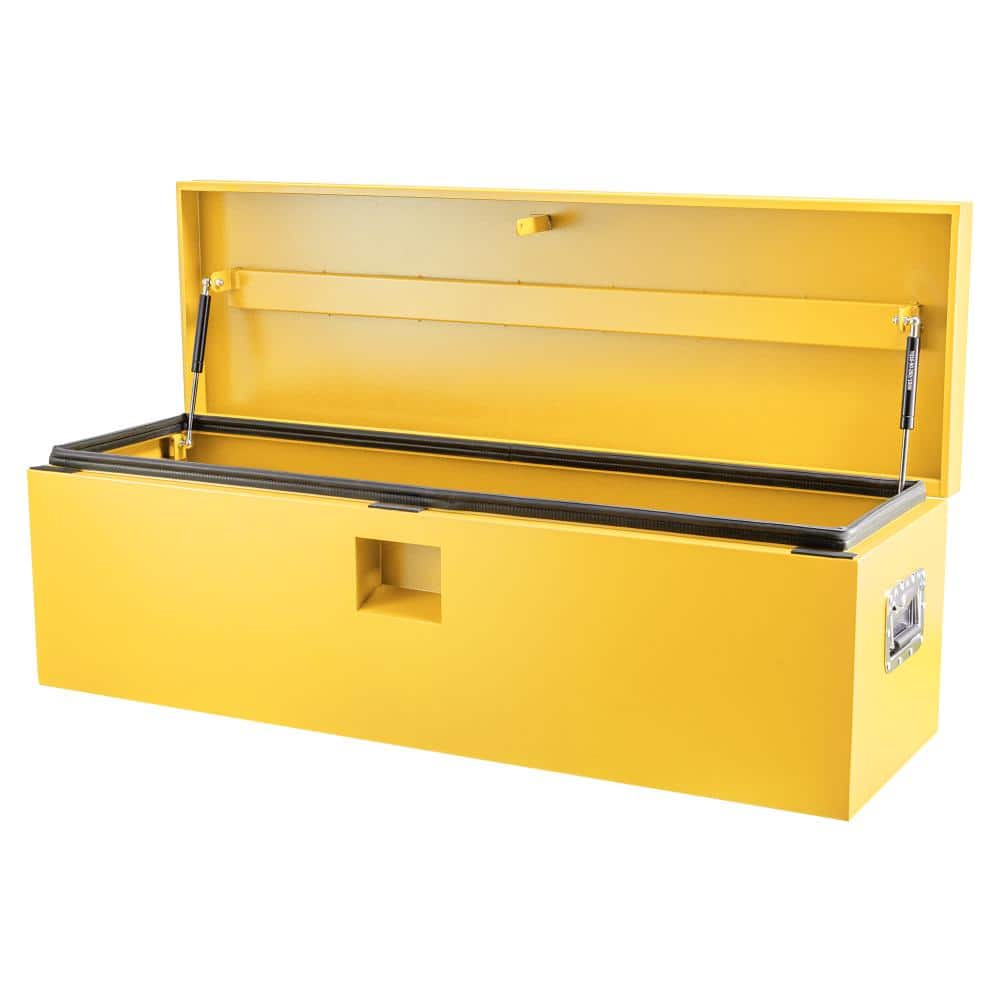 24x15x15 Steel Truck Bed Toolbox, Lockable, Waterproof, Dual Lids, Corrosion Resistant, for Pickup, RV, Trailer, Yellow price history on PriceWatchPro