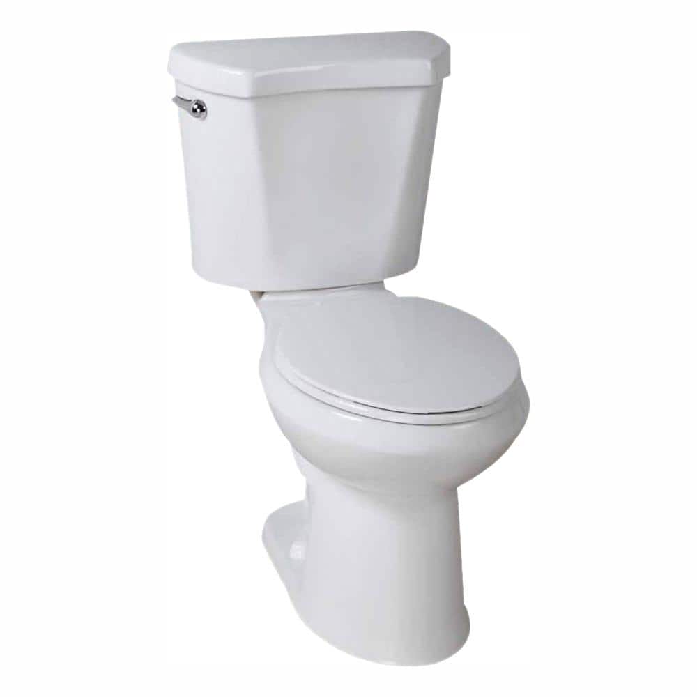 12 in. Rough In 2-Piece 1.28 GPF Single Flush Elongated Toilet in White, Seat Included price history on PriceWatchPro