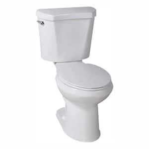2-Piece 1.28 GPF High Efficiency Single Flush Elongated Toilet in White, Seat Included