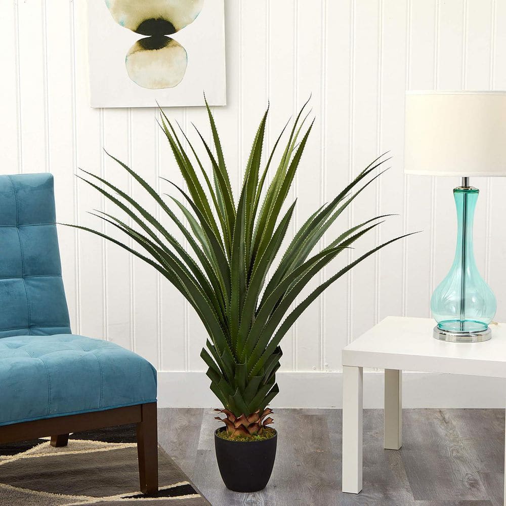 24 in. Artificial Green Indoor/Outdoor Agava, Faux Succulent Accent, Decorative Modern Plant for Home Or Office price history on PriceWatchPro