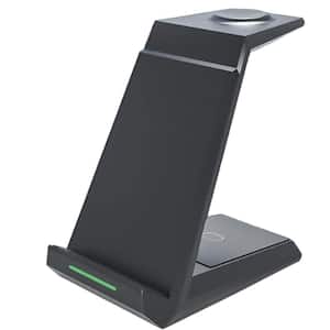 3in1 Wireless Fast Charging Station for Multiple Devices Compatible for SamSung Galaxy S23 Ultra S22 S21 etc. Black