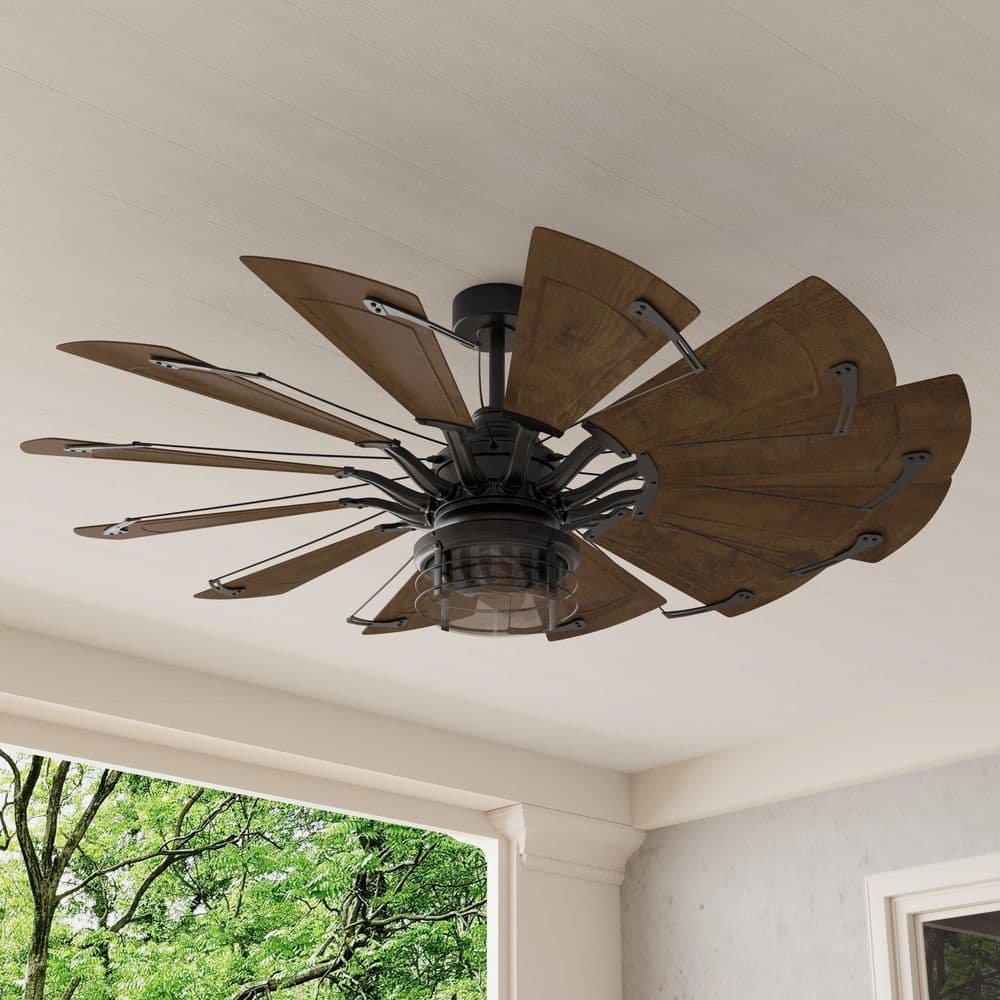 Springer II 60" Bronze Windmill Ceiling Fan with Remote