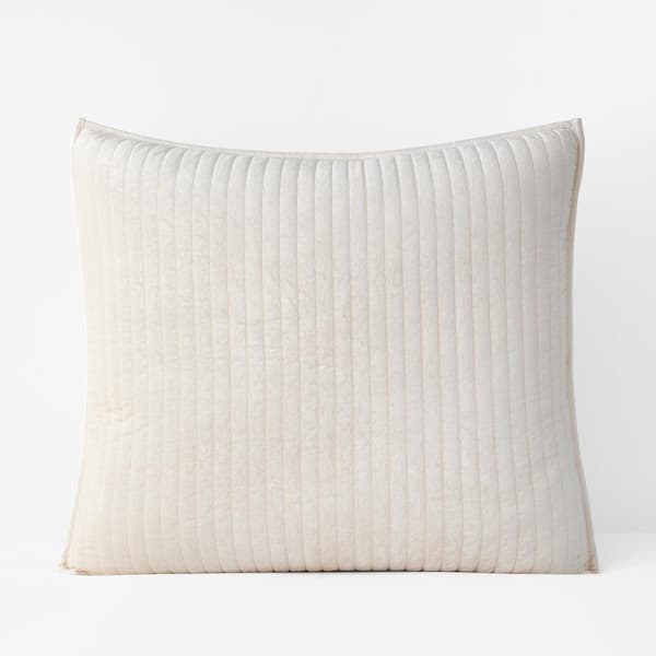 The Company Store Legends Luxury Harmony Velvet Cream Cotton Blend Euro Sham