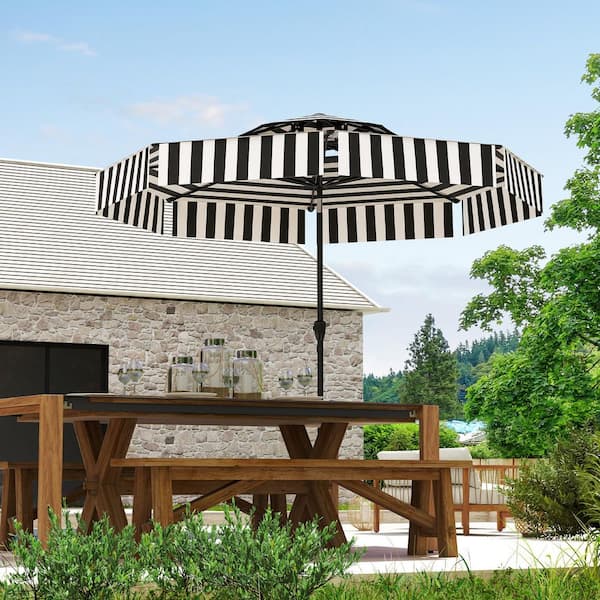 11 ft patio umbrella auto tilt Treasure Garden  11 ft Octagonal Outdoor Patio Umbrella (High-Perform