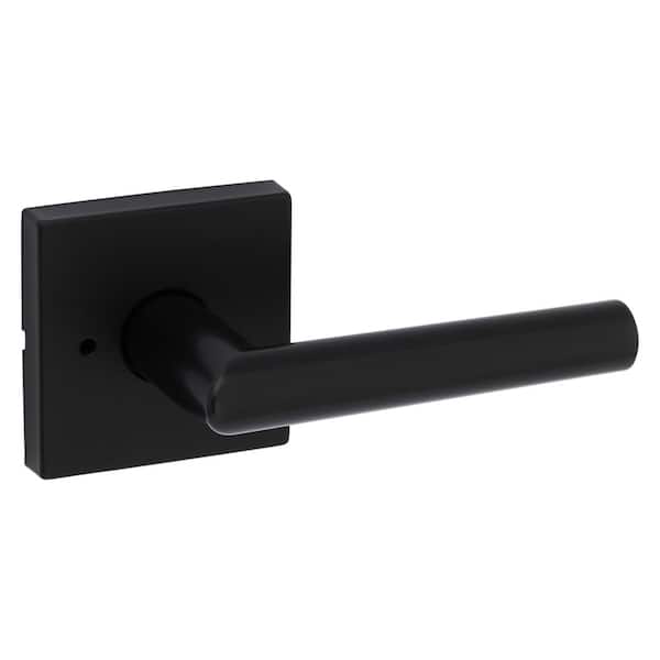 Milan Matte Black Square Bed/Bath Reversible Door Lever