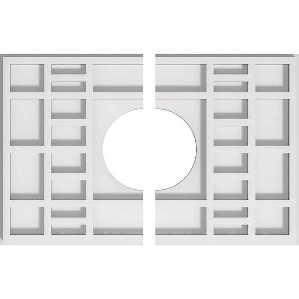 Ekena Millwork 1 in. x 14 in. x 9.375 in PVC Medallion Moulding