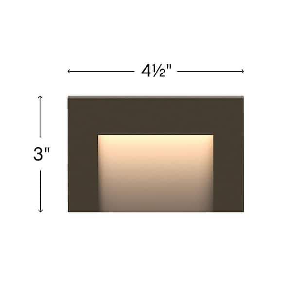 Taper Line-Voltage Bronze Integrated LED Horizontal Stair Light