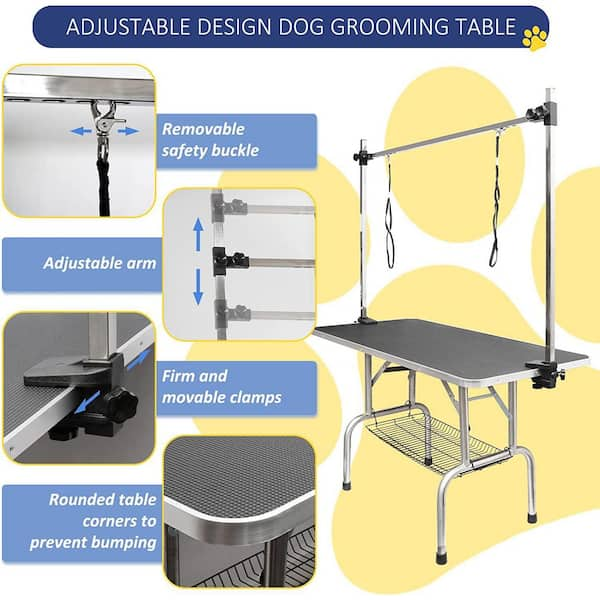 Pet Grooming Table Beauty Table Mat Yellow and Blue Two-color Beauty Table  Pet Grooming Mat Easy To Accommodate