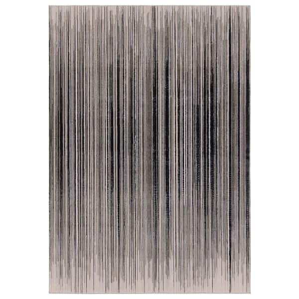 Jaipur Genteel Striped Gray/ Cream Area Rug - 2'8 x 8