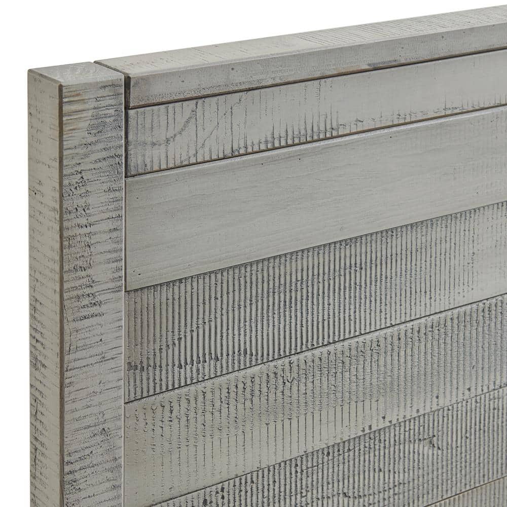 Windsor Driftwood Gray Twin Wood Bed with Headboard and Slats